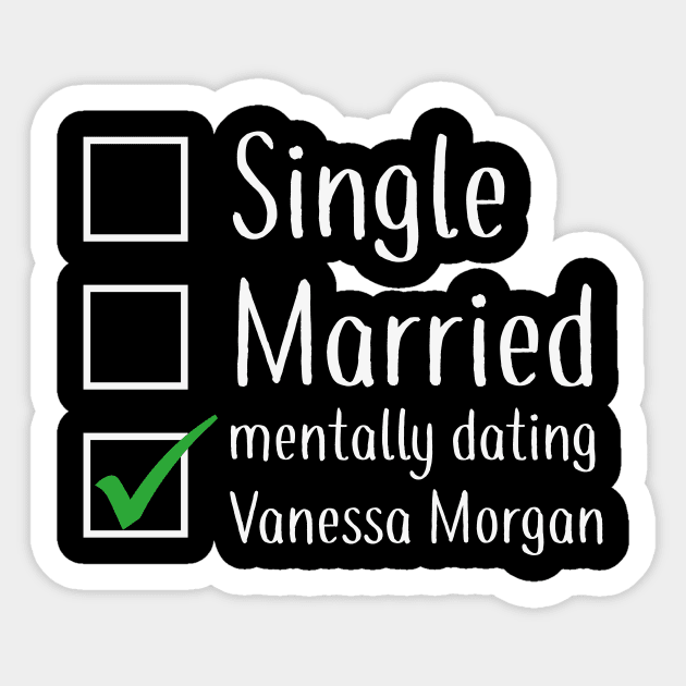 Mentally dating - white Sticker by We Love Gifts
